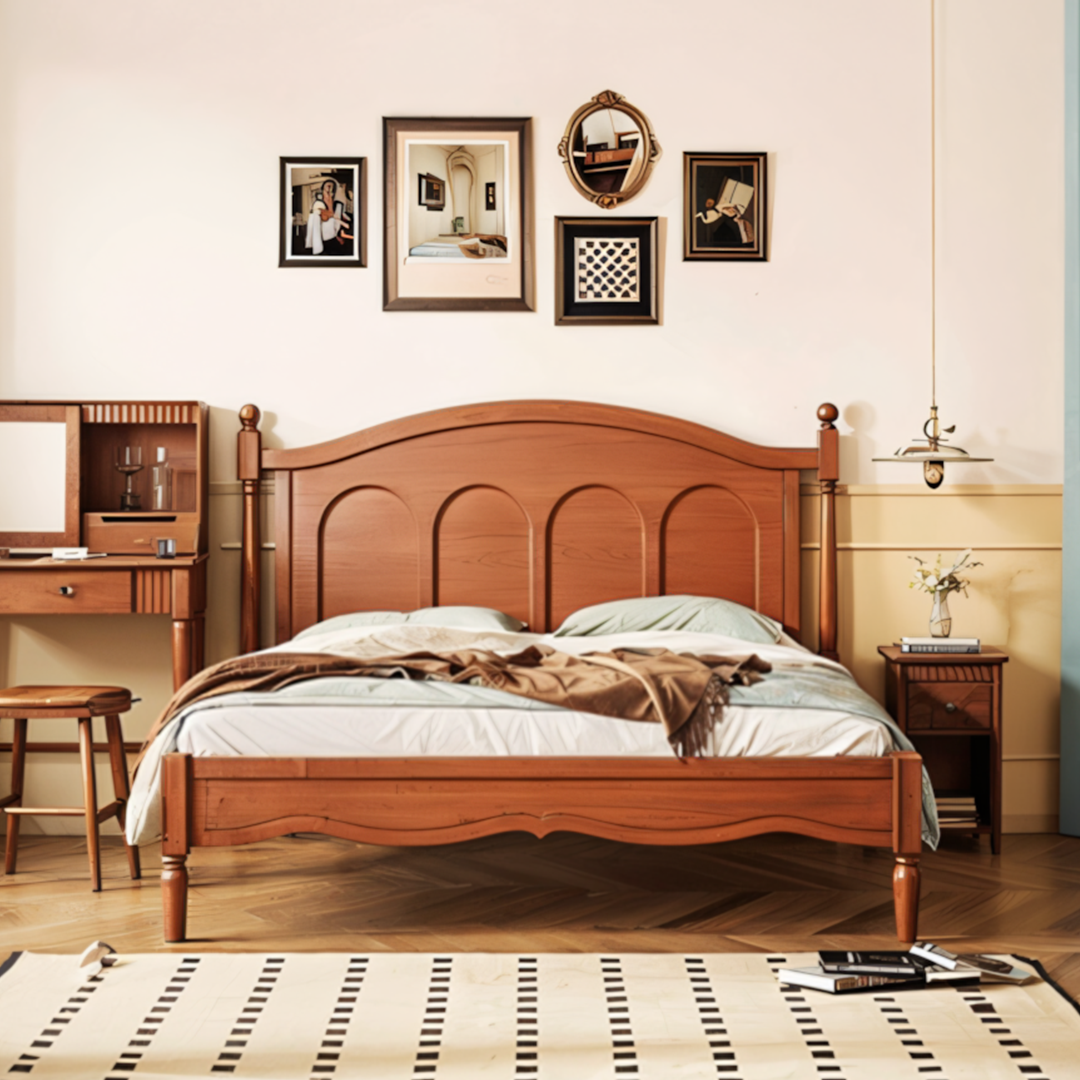 Ann Super King Size Bed, Wood, Clearance Rit Concept