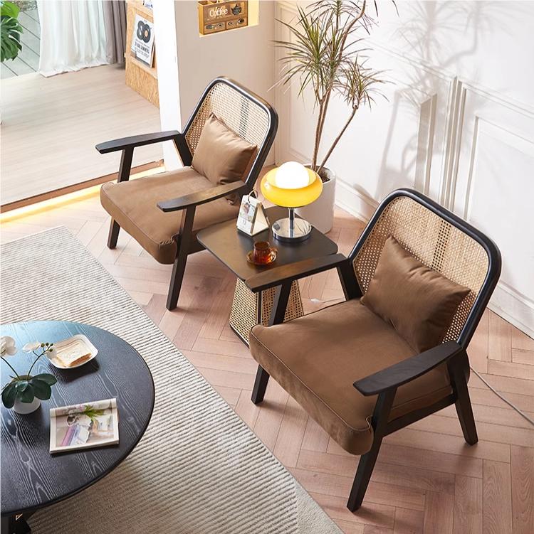 Valeria Rattan Armchair detail view for for living room