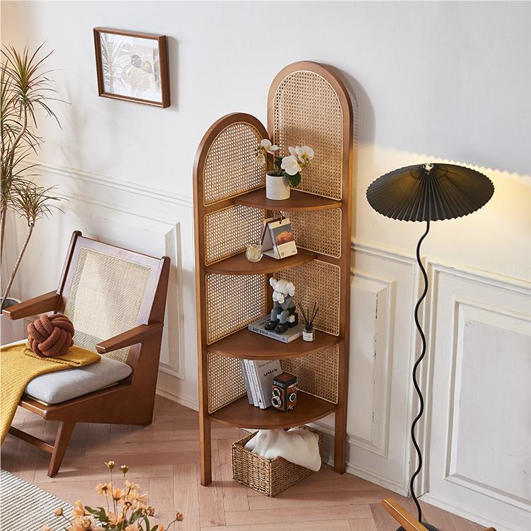 Vicente Triangle Bookshelf, Rattan