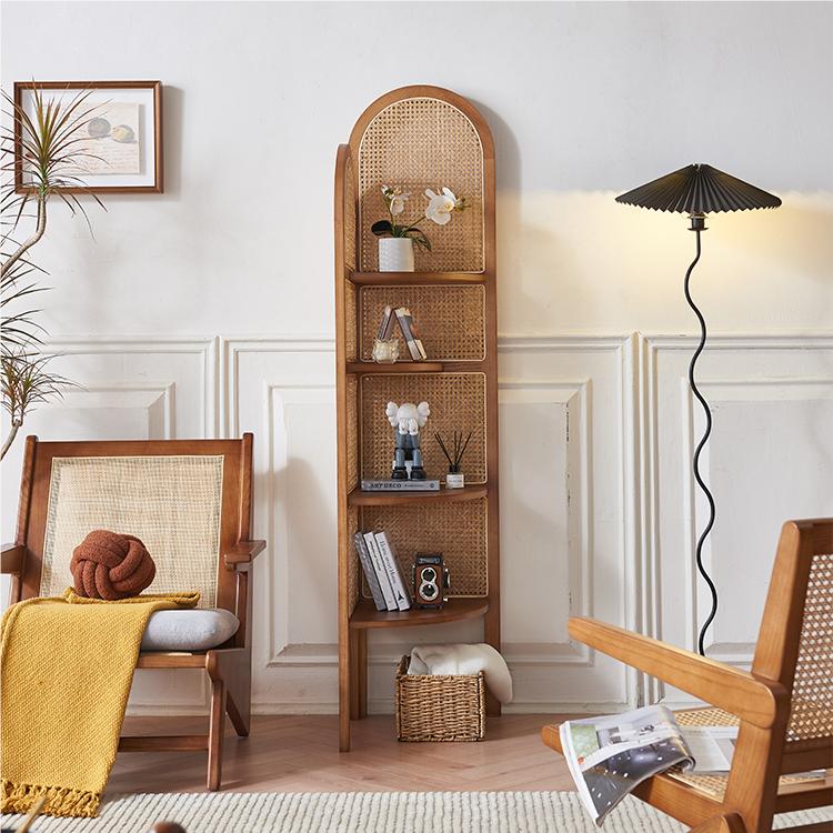 Vicente Triangle Bookshelf, Rattan