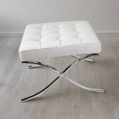 Barcelona Ottoman, White - footstool UK