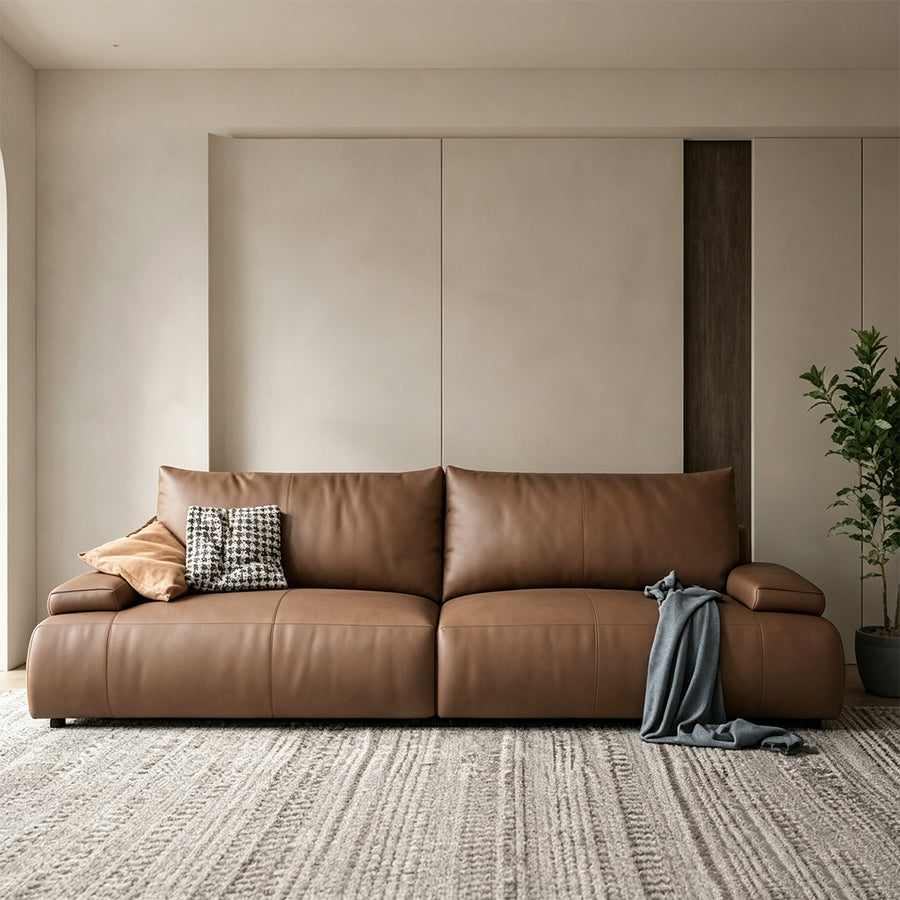 Zane Two Seater Sofa, Three Seater Sofa, Real Leather lifestyle view with two seater sofa faux leather