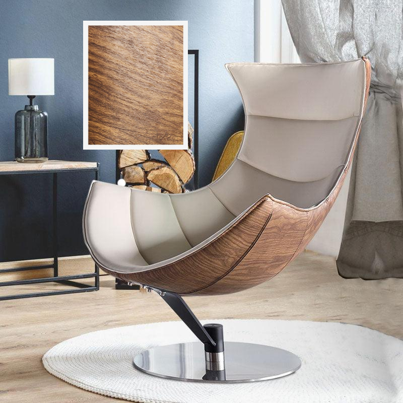 Russell Lobster Chair, With Ottoman, Walnut Texture, Armchair-Rit Concept-Texture A-Rit Concept