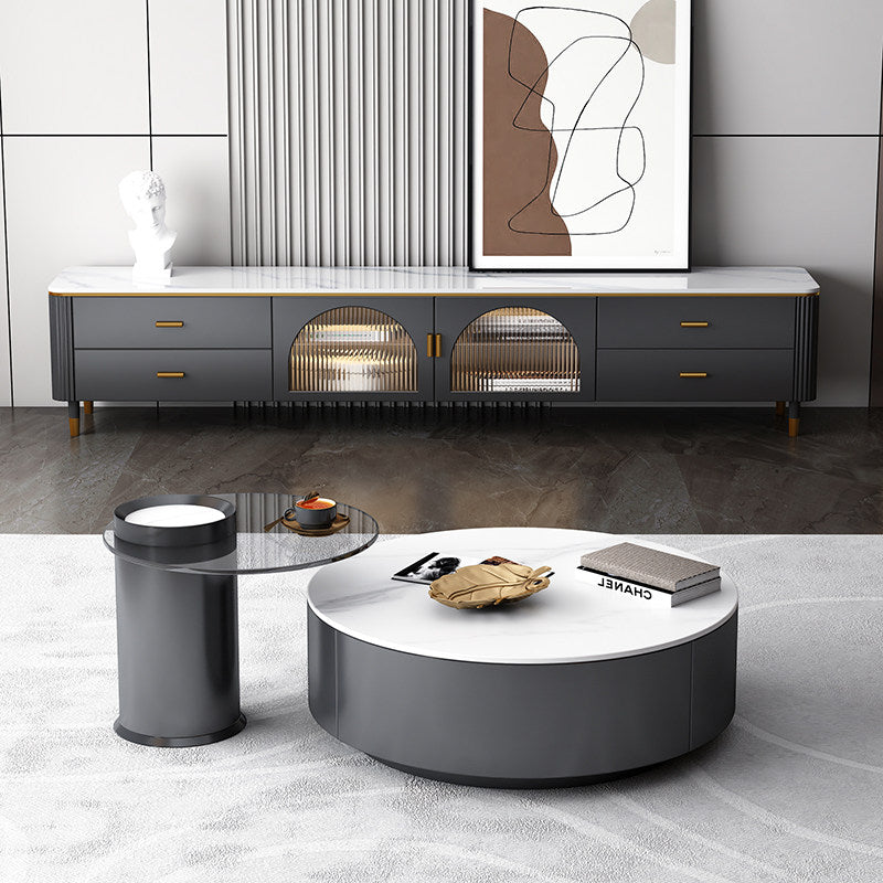 Lionel Round Nesting Coffee Table Set