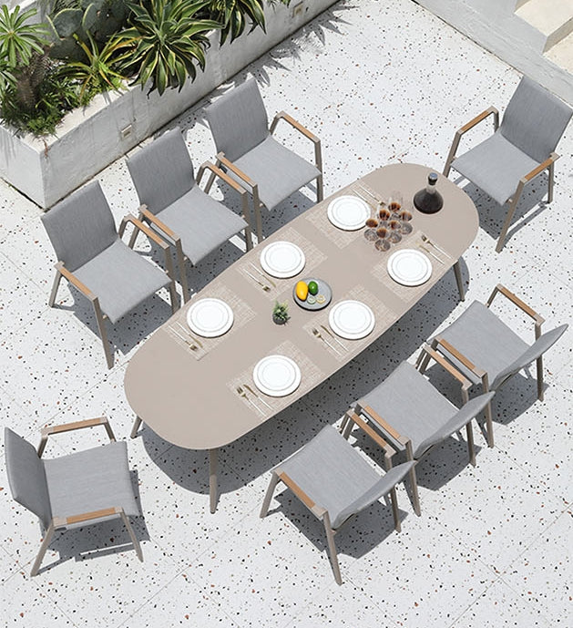 Kaitlyn Outdoor Dining Chair Table Set, Small Outdoor Table in a modern UK home