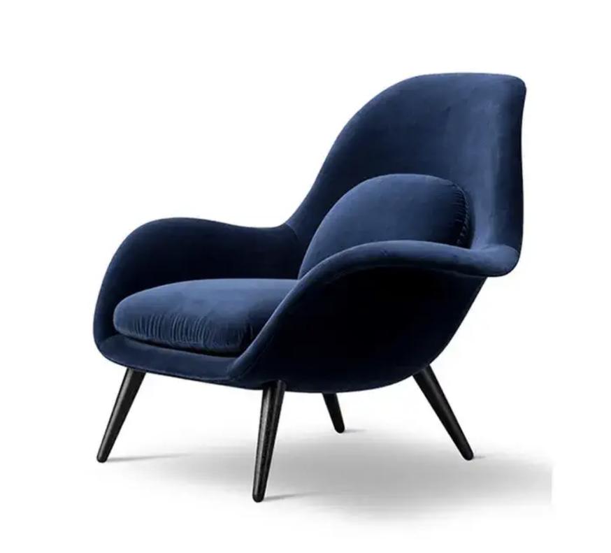 Kemble Armchair And Footstool, Velvet, Brown in a modern UK home