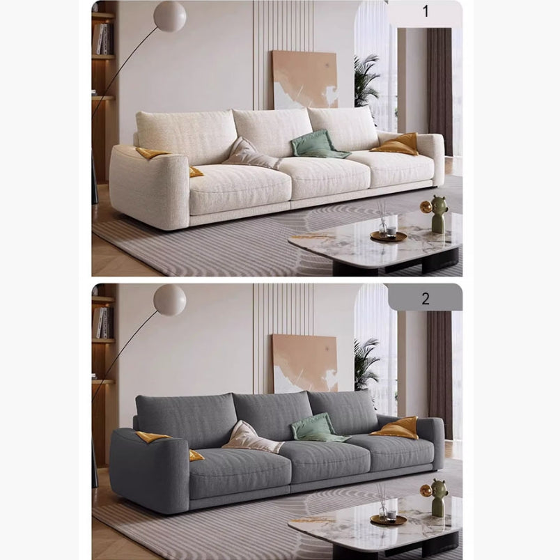 Caleb Modern Two Seater, Three Seater, Four Seater Sofa, Cotton Linen compact living room seating idea