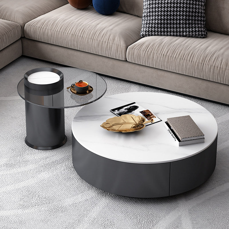 Lionel Round Nesting Coffee Table Set