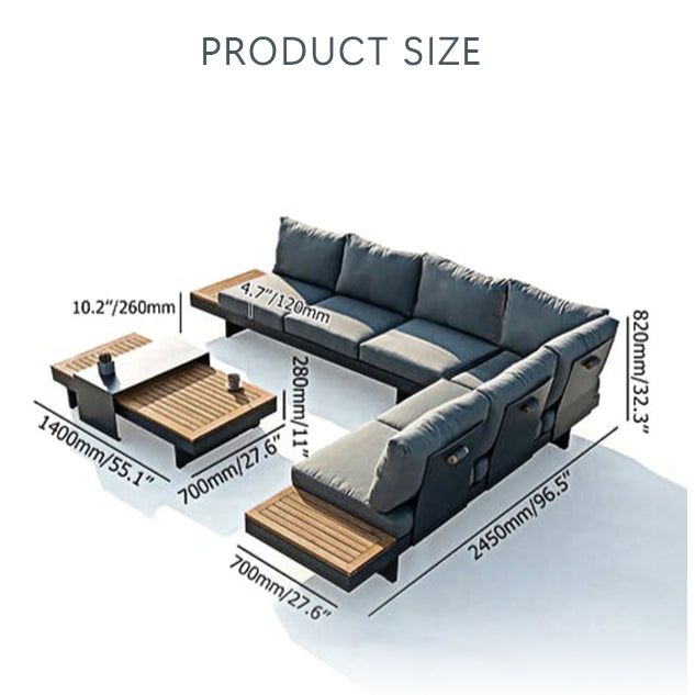 Horace Outdoor Sofa Set, Outdoor Furniture-Rit Concept-Rit Concept
