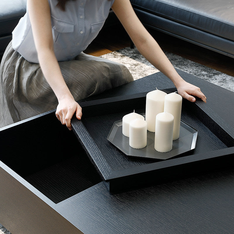 Rexana Coffee Table With Drawer, Walnut