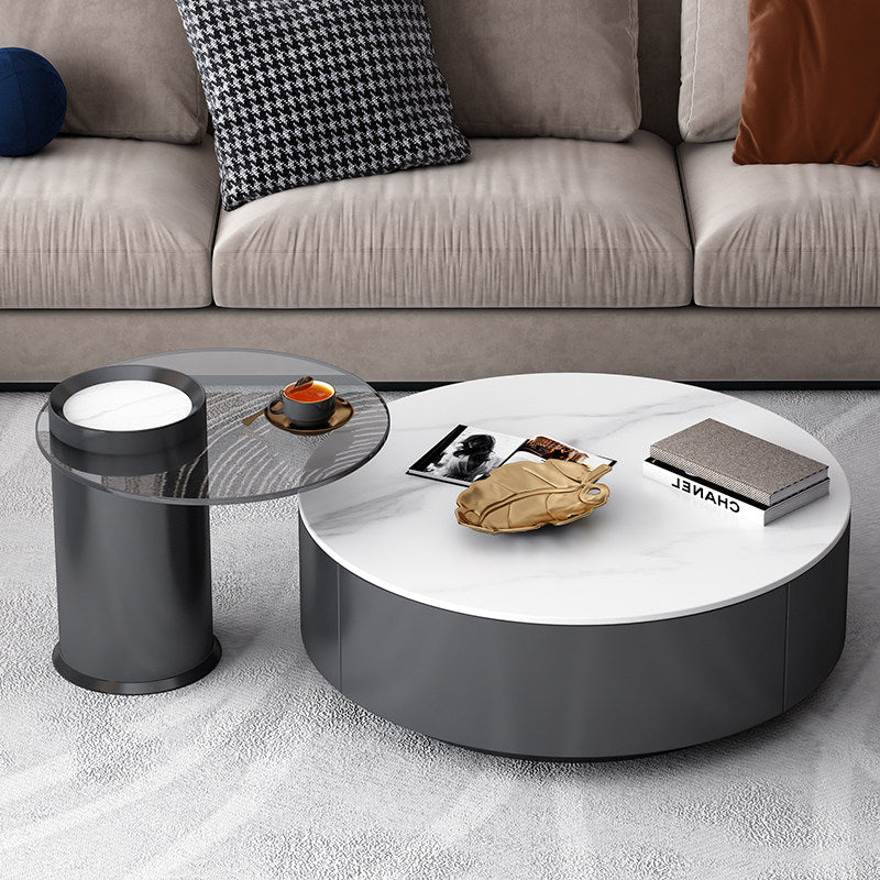 Lionel Round Nesting Coffee Table Set