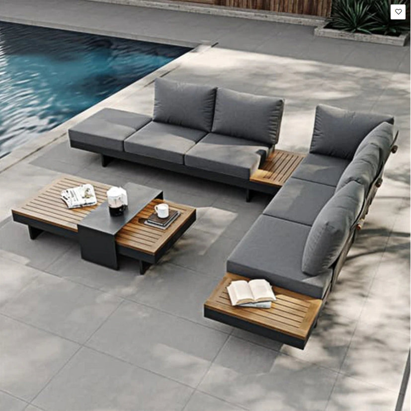 Horace Outdoor Sofa Set, Outdoor Furniture-Rit Concept-Whole Set With Grey Seat-Rit Concept
