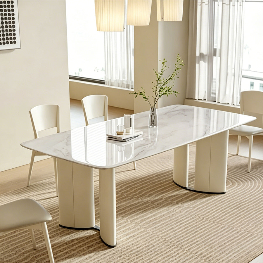 Trish Dining Table detail showing table finish and proportions