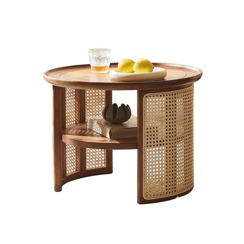 Austin Rattan Coffee Table Set, Wood