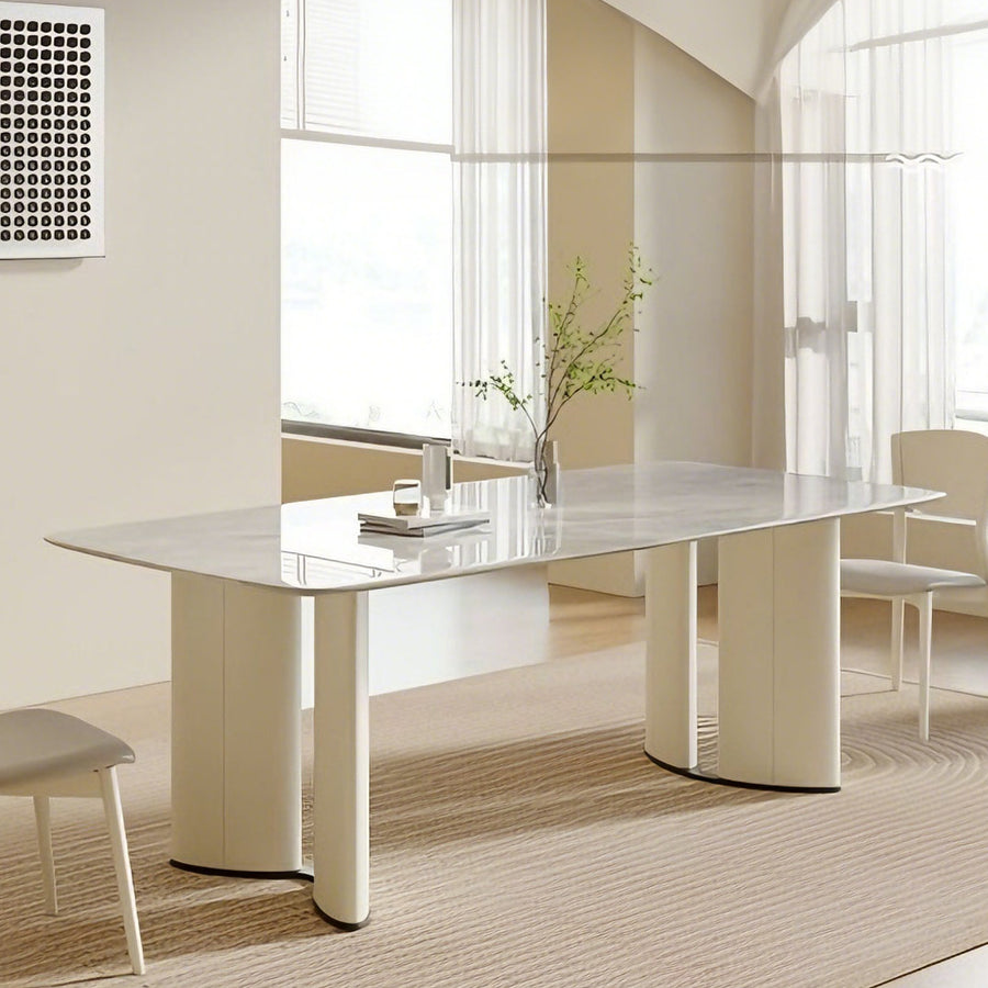 Trish Dining Table lifestyle view with white and grey dining table