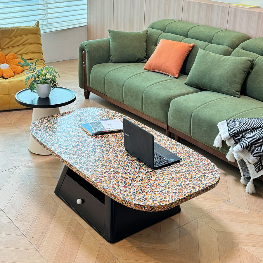 Hughes Nesting Coffee Table Set, Wood - wooden nesting coffee table UK