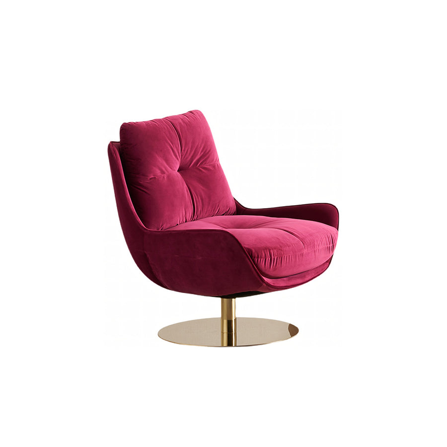 Bonnet Swivel Lounge Chair With Ottoman - accent chair UK
