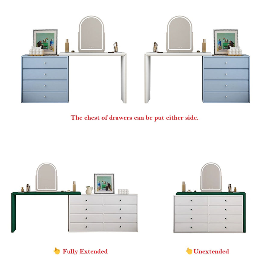 Nair Corner Dressing Table With LED Mirror, Macaroon Colour product image 10