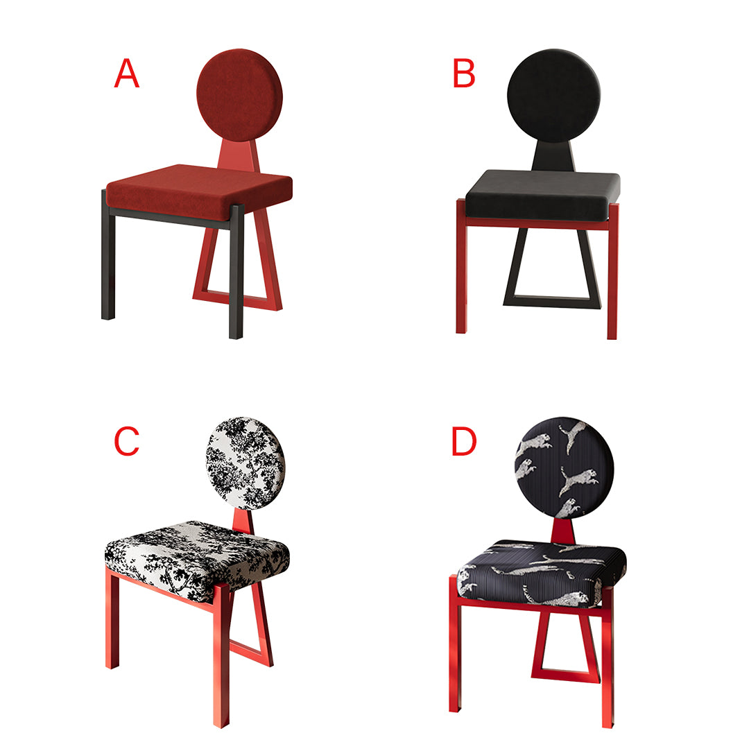 Adetokunbo Accent Dining Chair, Black & Red