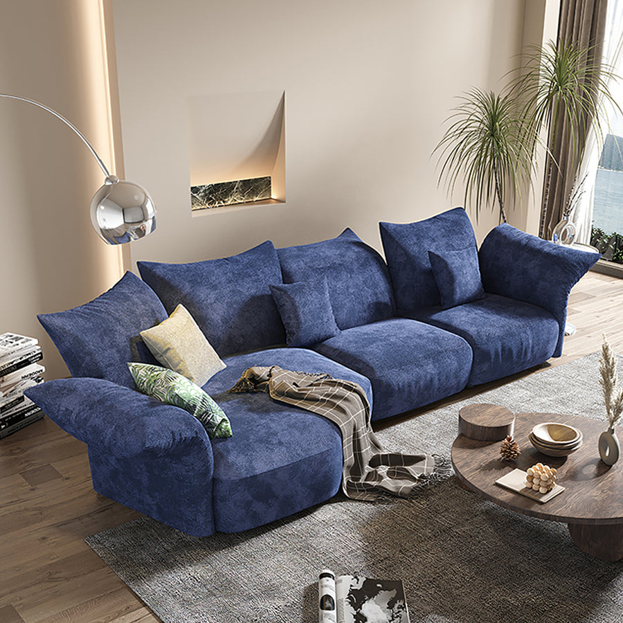 Berisha Petal Three Seater Corner Sofa lifestyle view with 3 seater corner sofa