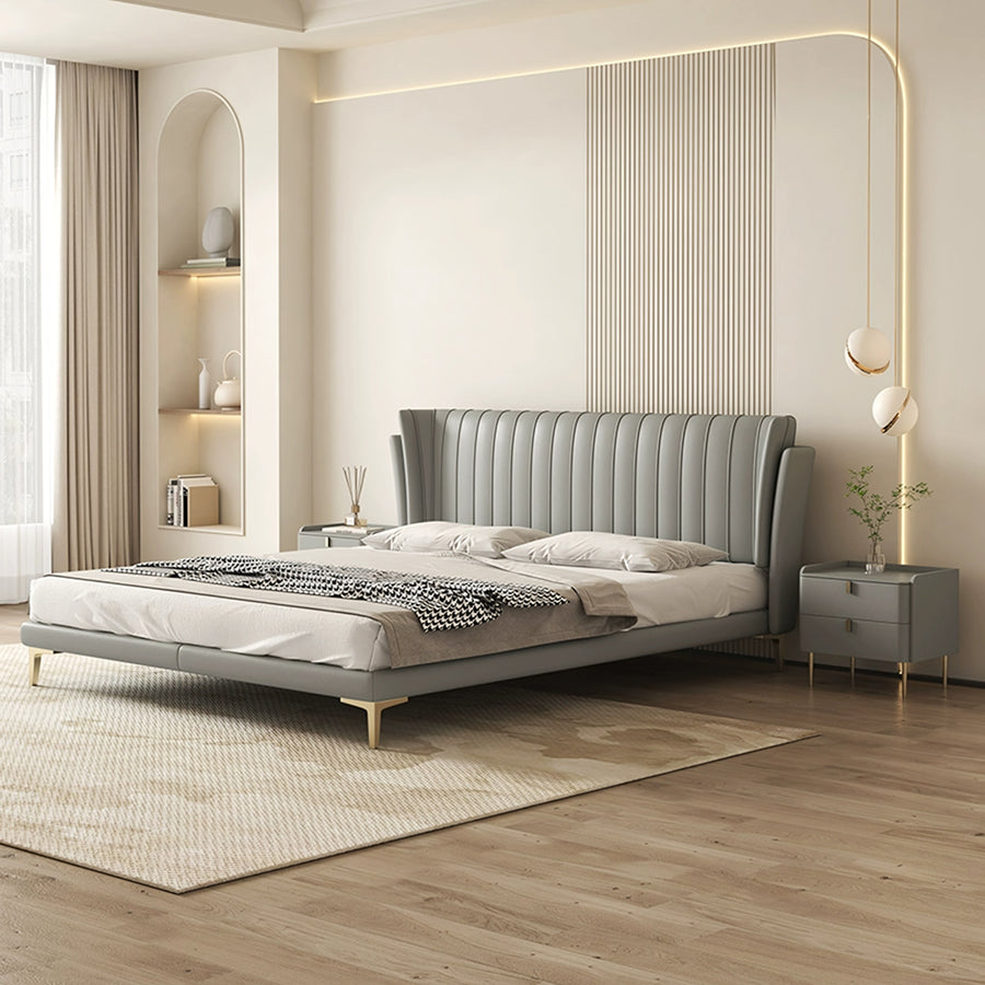 Aisha Floating Bed, King Size, ,Super King Size, No Storage styled for modern furniture UK