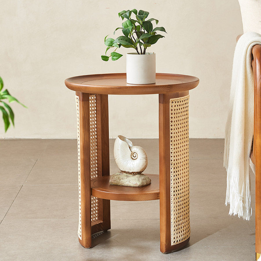 Austin Rattan Coffee Table Set, Wood