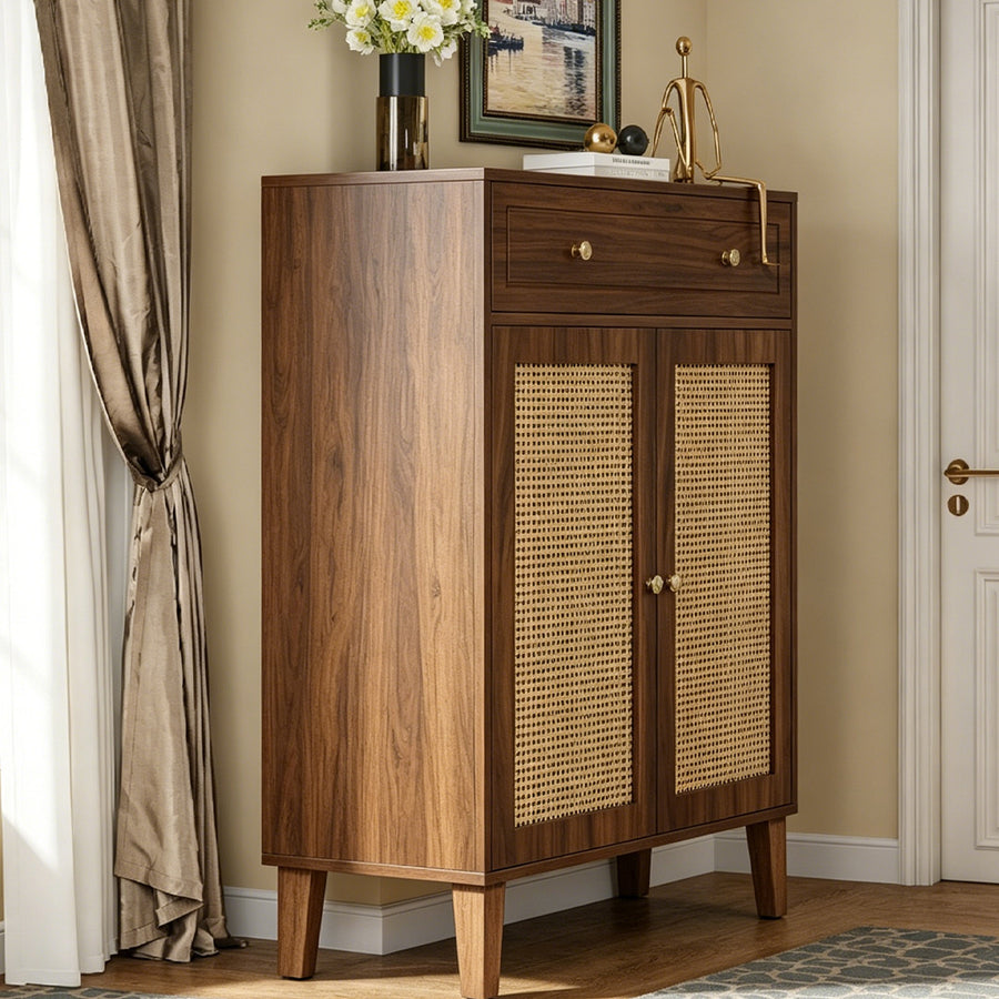 Lena Wooden Sideboard, Storage Cabinet With Drawer