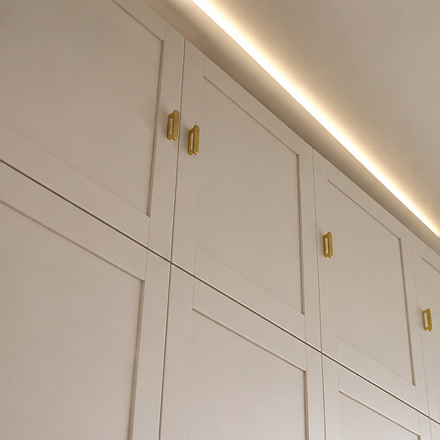 Leclerc Tall Wooden Wardrobe, Cream