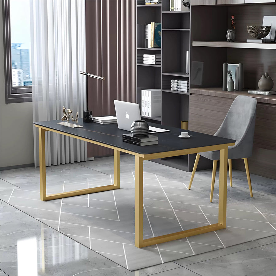 Casson Office Desk, Sintered Stone