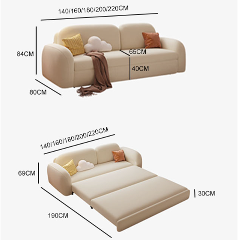 Soft Cloud Two Seater Sofa Bed