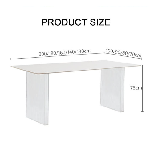 Leonie White Dining Table, Acrylic-Rit Concept-Rit Concept