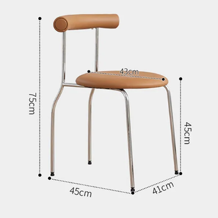 Sagan Dining Chair, Leather & Carbon Steel Alloy-Rit Concept-Rit Concept
