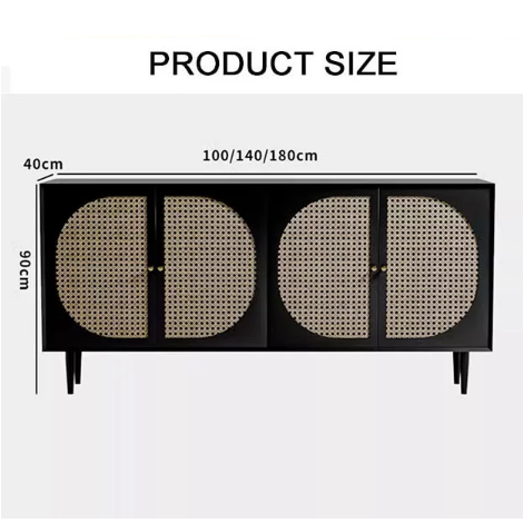 Debby Rattan Sideboard, Black-Rit Concept-Rit Concept
