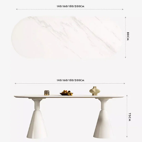 Doreen Dining Table, White-Rit Concept-Rit Concept