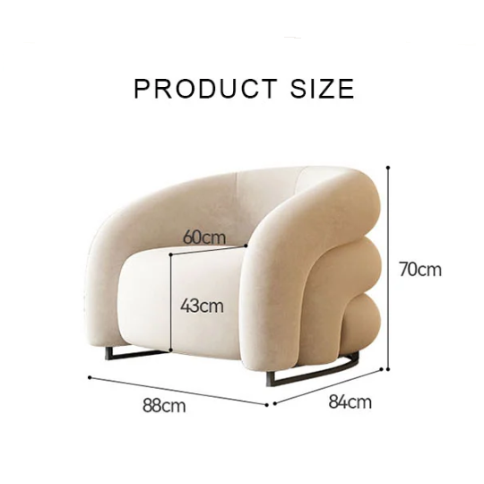 Classic U18 Armchair, White Velvet-Ritconcept-Rit Concept