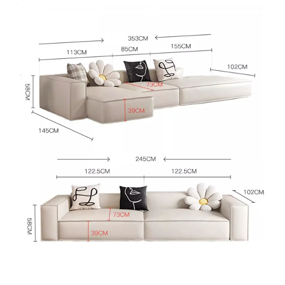 Milton Two Seater Sofa, Four Seater Corner Sofa, Leathaire-Rit Concept-Rit Concept