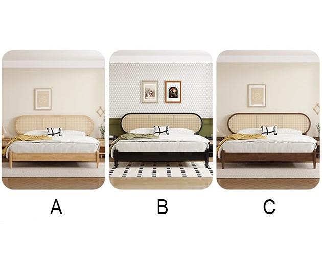 Barbara Queen Size, King Size, Super King Size Bed, Rattan detail view for storage bed UK