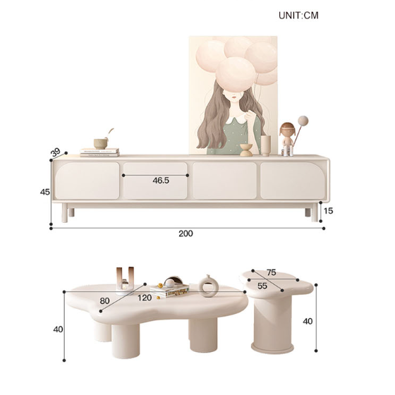 Leilani Living Room Set, Leilani Stylish Coffee Table-Ritconcept-Rit Concept