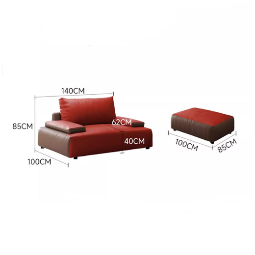 Zane Two Seater Sofa, Three Seater Sofa, Real Leather-Rit Concept-Rit Concept