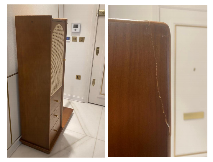 Jessica Rattan Wardrobe, Coat Rack, Damaged, Display