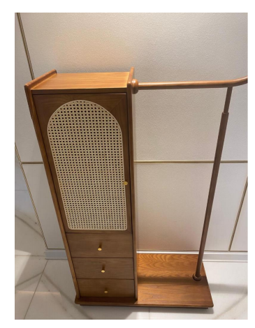Jessica Rattan Wardrobe, Coat Rack, Damaged, Display