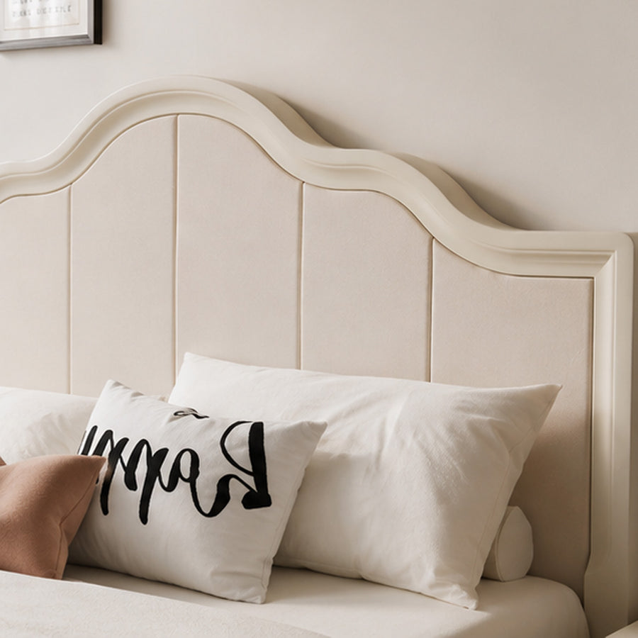 Agnes King Size / Super King Size Bed With Storage, Cream
