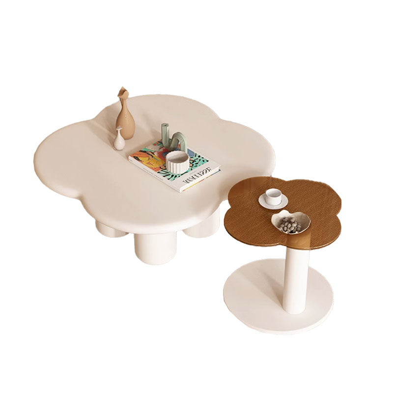 Persis Coffee Table Set, Cream & Tan-Rit Concept-Rit Concept