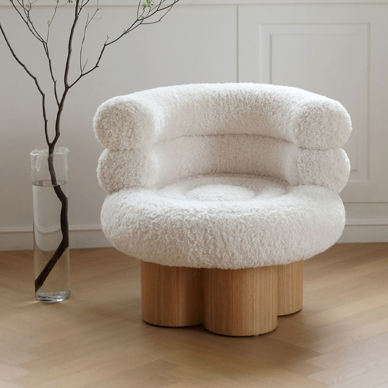 Enid Armchair, White Armchair styled for accent chair