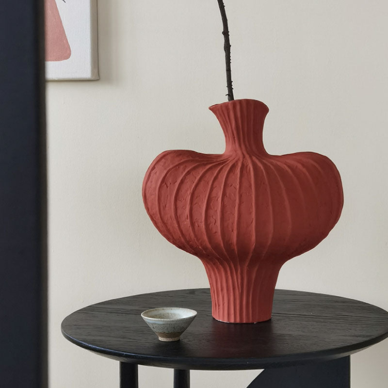 Shaped Ceramic Vase, Red - decorative vase UK