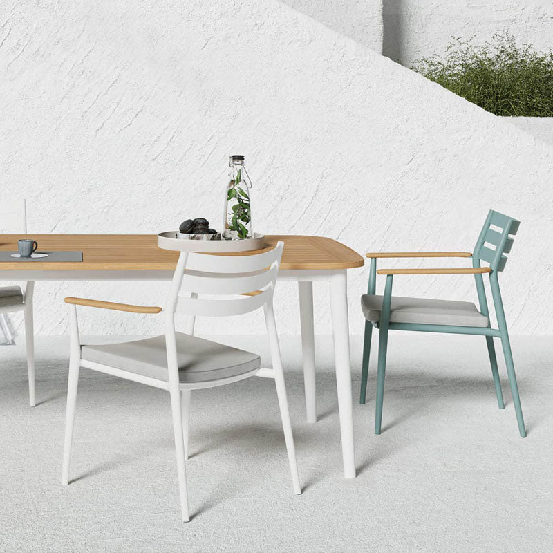 Alistair Outdoor Dining Table Set With Six Chairs, Outdoor Furniture detail view for modern outdoor chair