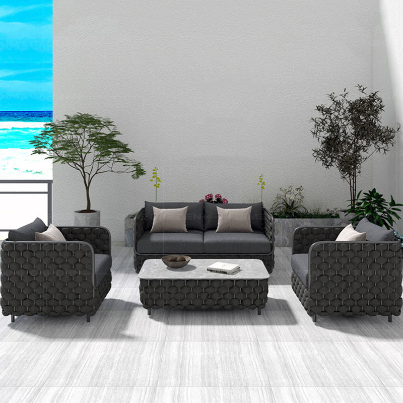 Ginny Rattan Outdoor Sofa Set, Outdoor Furniture detail view for for patio