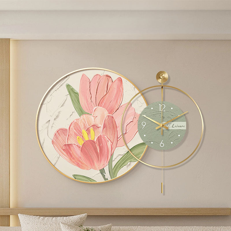 Cici Creative Decorative Tulip Clock - wall clock UK