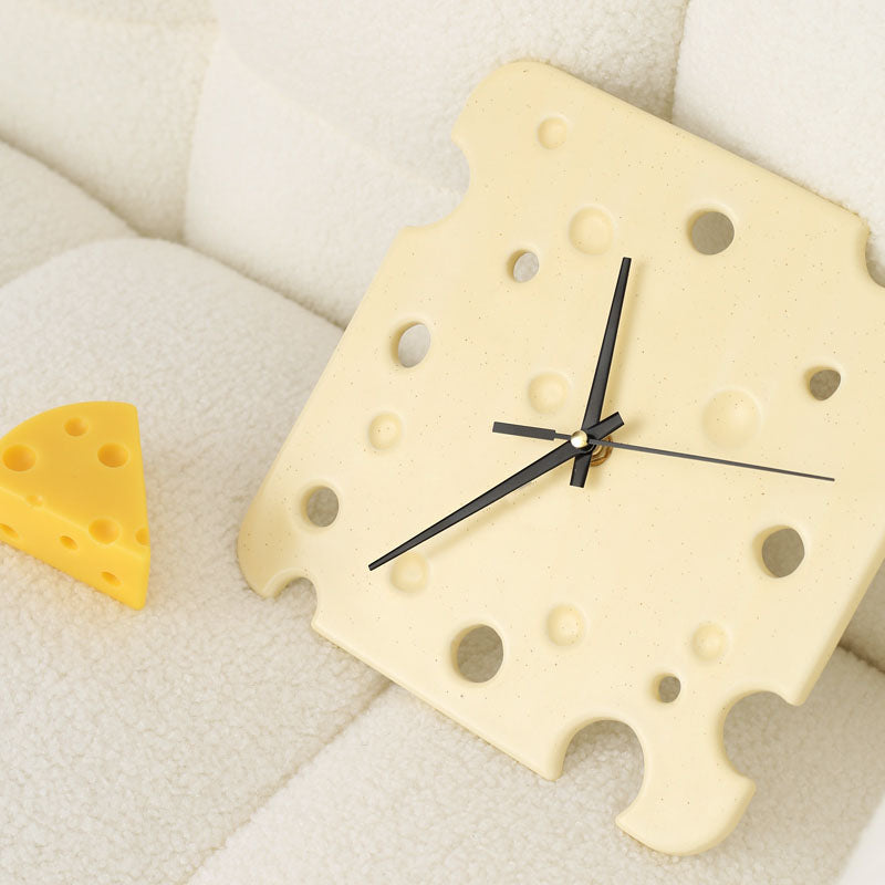 Cheese Style Clock, Square detail view for decorative clock