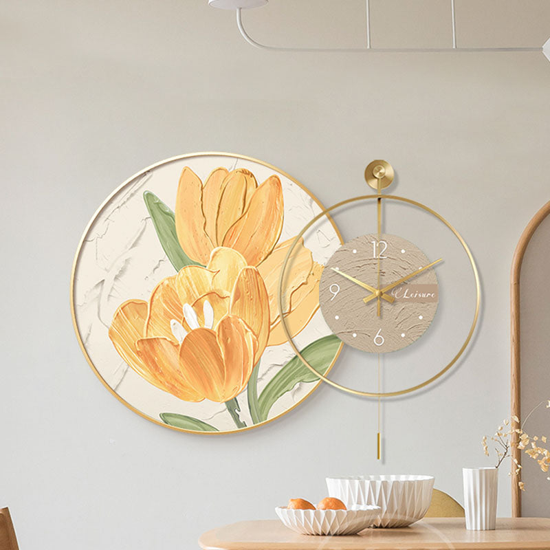 Cici Creative Decorative Tulip Clock in a modern UK home